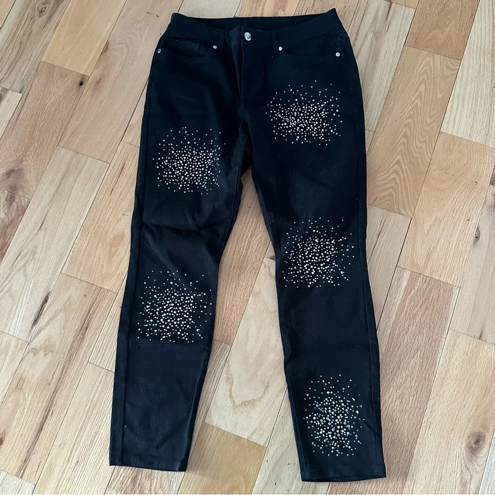 Venus Jeans Rhinestone Design 5 Pocket Classic Relaxed - Picture 1 of 3